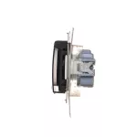 Simon 54 WMDW-53111x-049 Gniazdo wtyczkowe do wersji IP44 Z USZCZELKĄ (moduł) 16A, 250V~, zaciski śrubowe, klapka transparentna; czarny Uszczelka do ramek S54 PREMIUM