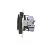 Simon 54 WMDW-0311Sx-049 Gniazdo Schuko z przesłonami (moduł) 16A, 250V~, szybkozłącza; czarny