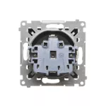 Simon 54 WMDW-0311Sx-049 Gniazdo Schuko z przesłonami (moduł) 16A, 250V~, szybkozłącza; czarny