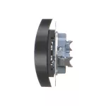 Simon 54 WMDW-00200M-049 Gniazdo wtyczkowe bez uziemienia z przesłonami podwójne (moduł) 16A, 250V~, zaciski śrubowe; czarny Do ramek S54 PREMIUM