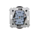 Simon 54 WMDW-00200M-049 Gniazdo wtyczkowe bez uziemienia z przesłonami podwójne (moduł) 16A, 250V~, zaciski śrubowe; czarny Do ramek S54 PREMIUM