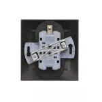 Simon 54 WMDW-00210Y-049 Gniazdo wtyczkowe z uziemieniem podwójne, z funkcją niezmienności faz, 16A, 250V~, zaciski śrubowe. Kompletne - nie do ramek; czarny