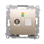 Simon 54 WMDE-011000-044 Gniazdo ekwipotencjalne pojedyncze (moduł); złoty mat