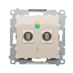 Simon 54 WMDE-012000-041 Gniazdo ekwipotencjalne podwójne (moduł); kremowy