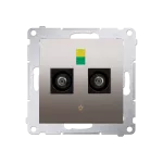 Simon 54 WMDE-012000-044 Gniazdo ekwipotencjalne podwójne (moduł); złoty mat