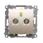 Simon 54 WMDE-012000-044 Gniazdo ekwipotencjalne podwójne (moduł); złoty mat