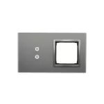 Simon 54 Touch WMDZ-01110S-071 Panel dotykowy S54 Touch, 2 moduły, 2 pola dotykowe pionowe + 1 otwór na osprzęt S54, srebrna mgła