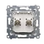 Simon 54 WMDE-012000-043 Gniazdo ekwipotencjalne podwójne (moduł); srebrny mat