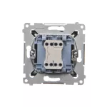 Simon 54 WMDL-0P03xx-049 Przycisk pojedynczy zwierny bez piktogramu (moduł) 10AX, 250V~, szybkozłącza; czarny