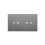 Simon 54 Touch WMDZ-01116S-071 Panel dotykowy S54 Touch, 2 moduły, 2 pola dotykowe poziome + 2 pola dotykowe poziome, srebrna mgła