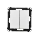 Simon 55 WMDL-0P1xx3-111 Przycisk podwójny zwierny bez piktogramu (moduł) 10 AX, 250 V~, szybkozłącza; Biały mat