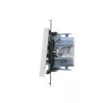 Simon 55 WMDL-0P1xx3-111 Przycisk podwójny zwierny bez piktogramu (moduł) 10 AX, 250 V~, szybkozłącza; Biały mat