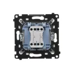 Simon 55 WMDL-0P1xx3-111 Przycisk podwójny zwierny bez piktogramu (moduł) 10 AX, 250 V~, szybkozłącza; Biały mat