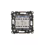 Simon 55 WMDL-0P1xx7-143 Przycisk podwójny zwierny bez piktogramu – osobne podświetlenie dla każdego klawisza (moduł) 10 AX, 250 V~, szybkozłącza. Dostępne tylko jako wersja IP20; Aluminium mat