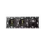 Simon 100 W100-10010316x-039 Zestaw 3-krotny: 2 gniazda + 1 TV końcowe + 1 RJ45 cat 6