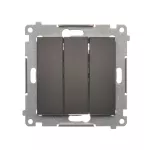 Simon 54 WMDL-031xxx-046 Łącznik potrójny (moduł) 10AX, 250V~, szybkozłącza; brąz mat