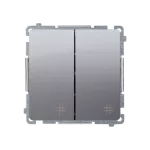 Simon Basic WMUL-07001x-J011 Łącznik krzyżowy podwójny (moduł) 10AX, 250V~, szybkozłącza; stal inox