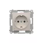 Simon 54 WMDW-03111x-011AB Gniazdo Schuko z przesłonami (moduł) 16A, 250V~, zaciski śrubowe; antybakteryjny biały