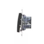 Simon 54 WMDL-050x2x-049 Łącznik świecznikowy (moduł) 16AX, 250V~, zaciski śrubowe; czarny