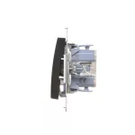 Simon 54 WMDL-551xxx-049 Łącznik świecznikowy z podświetleniem LED i do wersji IP44 (moduł) 10AX, 250V~, szybkozłącza; czarny Posiada wkładkę DU1W