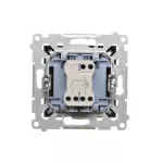 Simon 54 WMDL-551xxx-049 Łącznik świecznikowy z podświetleniem LED i do wersji IP44 (moduł) 10AX, 250V~, szybkozłącza; czarny Posiada wkładkę DU1W