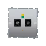 Simon Basic WMUE-012000-J013 Gniazdo ekwipotencjalne podwójne (moduł); stal inox