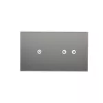 Simon 54 Touch WMDZ-01113S-071 Panel dotykowy S54 Touch, 2 moduły, 1 pole dotykowe + 2 pola dotykowe poziome, srebrna mgła