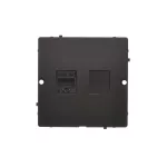 Simon Basic WMUK-0510F2-Y011 Gniazdo komputerowe RJ45 pojedyncze, kategoria 5e (moduł). Montaż gniazda na wkręty do puszki; czarny