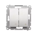 Simon 54 WMDL-0702xx-043 Łącznik krzyżowy podwójny (moduł) 10AX, 250V~, szybkozłącza; srebrny mat