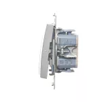 Simon 54 WMDL-0702xx-043 Łącznik krzyżowy podwójny (moduł) 10AX, 250V~, szybkozłącza; srebrny mat