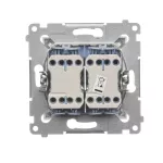 Simon 54 WMDL-0712xx-011 Łącznik krzyżowy podwójny z podświetleniem (moduł) 10AX, 250V~, szybkozłącza; biały