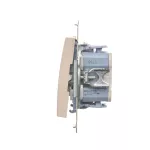 Simon 54 WMDL-0712xx-041 Łącznik krzyżowy podwójny z podświetleniem (moduł) 10AX, 250V~, szybkozłącza; kremowy