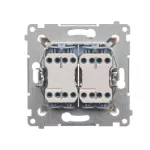 Simon 54 WMDL-0712xx-041 Łącznik krzyżowy podwójny z podświetleniem (moduł) 10AX, 250V~, szybkozłącza; kremowy