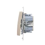 Simon 54 WMDL-0712xx-044 Łącznik krzyżowy podwójny z podświetleniem (moduł) 10AX, 250V~, szybkozłącza; złoty mat