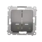 Simon 54 WMDL-0712xx-048 Łącznik krzyżowy podwójny z podświetleniem (moduł) 10AX, 250V~, szybkozłącza; antracyt