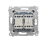 Simon 54 WMDL-0712xx-048 Łącznik krzyżowy podwójny z podświetleniem (moduł) 10AX, 250V~, szybkozłącza; antracyt