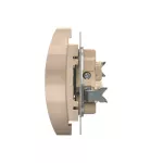 Simon 54 Nature WMDW-0020NM-041 Gniazdo wtyczkowe bez uziemienia z przesłonami podwójne do ramek NATURE (moduł) 16A, 250V~, zaciski śrubowe; kremowy