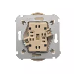 Simon 54 Nature WMDW-0020NM-041 Gniazdo wtyczkowe bez uziemienia z przesłonami podwójne do ramek NATURE (moduł) 16A, 250V~, zaciski śrubowe; kremowy