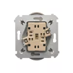 Simon 54 Nature WMDW-0020NM-044 Gniazdo wtyczkowe bez uziemienia z przesłonami podwójne do ramek NATURE (moduł) 16A, 250V~, zaciski śrubowe; złoty mat