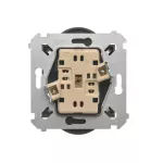 Simon 54 Nature WMDW-0020NM-048 Gniazdo wtyczkowe bez uziemienia z przesłonami podwójne do ramek NATURE (moduł) 16A, 250V~, zaciski śrubowe; antracyt