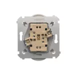 Simon 54 Nature WMDW-0021NM-011 Gniazdo wtyczkowe z uziemieniem z przesłonami podwójne do ramek NATURE (moduł) 16A, 250V~, zaciski śrubowe; biały