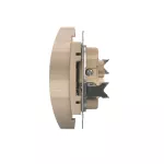 Simon 54 Nature WMDW-0021NM-041 Gniazdo wtyczkowe z uziemieniem z przesłonami podwójne do ramek NATURE (moduł) 16A, 250V~, zaciski śrubowe; kremowy