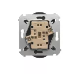 Simon 54 Nature WMDW-0021NM-046 Gniazdo wtyczkowe z uziemieniem z przesłonami podwójne do ramek NATURE (moduł) 16A, 250V~, zaciski śrubowe; brąz mat