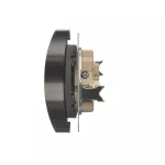 Simon 54 Nature WMDW-0021NM-048 Gniazdo wtyczkowe z uziemieniem z przesłonami podwójne do ramek NATURE (moduł) 16A, 250V~, zaciski śrubowe; antracyt