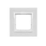 Simon 54 Nature WMDZ-0110xS-070 Ramka 1-krotna Nature-Szkło, BIAŁA PERŁA, IP20/IP44 (IP44-należy zastosować uszczelkę ramki DUN1)