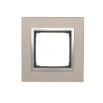 Simon 54 Nature WMDZ-0110xS-079 Ramka 1-krotna Nature-Metal, SATYNOWY BLASK, IP20/IP44 (IP44-należy zastosować uszczelkę ramki DUN1)