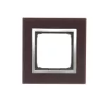 Simon 54 Nature WMDZ-0110xS-089 Ramka 1-krotna Nature-Szkło, KUSZĄCA ŚLIWKA, IP20/IP44 (IP44-należy zastosować uszczelkę ramki DUN1)