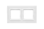 Simon 54 Nature WMDZ-0120xS-070 Ramka 2-krotna Nature-Szkło, BIAŁA PERŁA, IP20/IP44 (IP44-należy zastosować zestaw uszczelek DUN2)