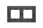 Simon 54 Nature WMDZ-0120xS-079 Ramka 2-krotna Nature-Metal, SATYNOWY BLASK, IP20/IP44 (IP44-należy zastosować zestaw uszczelek DUN2)