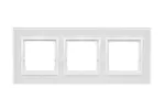 Simon 54 Nature WMDZ-0130xS-070 Ramka 3-krotna Nature-Szkło, BIAŁA PERŁA, IP20/IP44 (IP44-należy zastosować zestaw uszczelek DUN3)